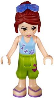 LEGO Minifigure-Mia, Lime Cropped Trousers, Medium Blue Top, Sunglasses-Friends-FRND101-Creative Brick Builders